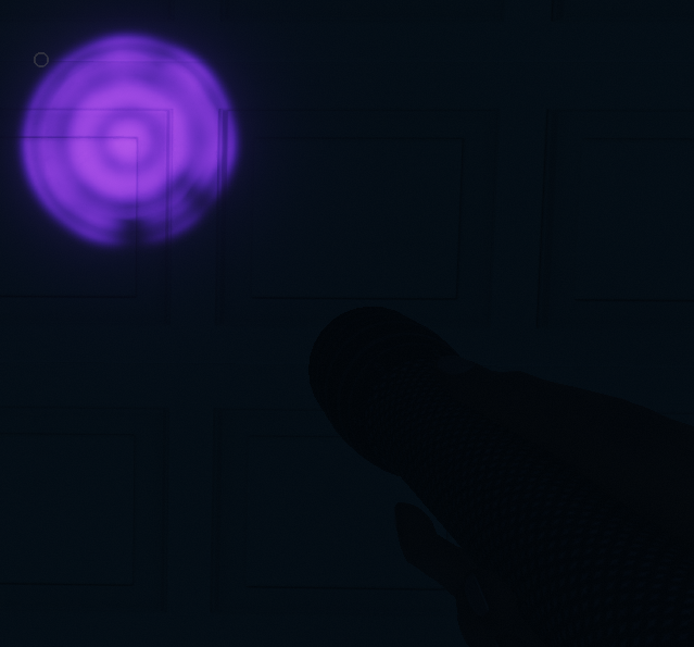 Phasmophobia UV Flashlight Phasmophobia UV Flashlight turned on showing the purplish glow
