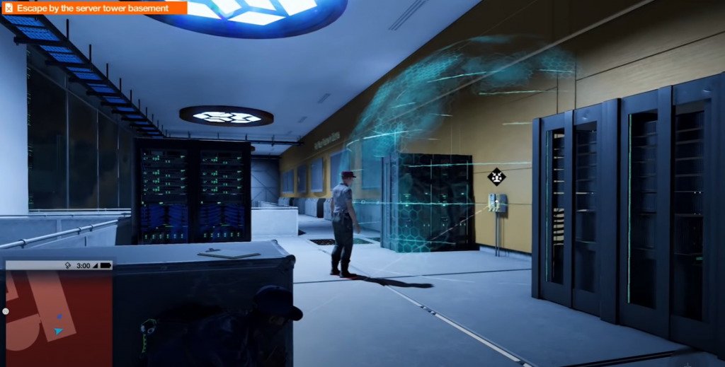 Watch Dogs 2 luring a guard to a hacked electrical box