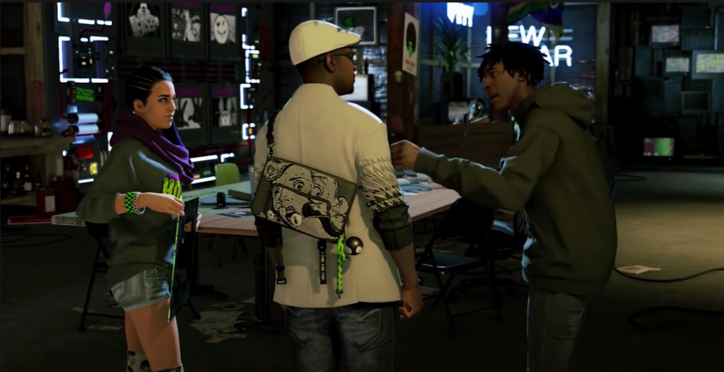 Watch Dogs 2 DEDSEC HQ talking with the crew