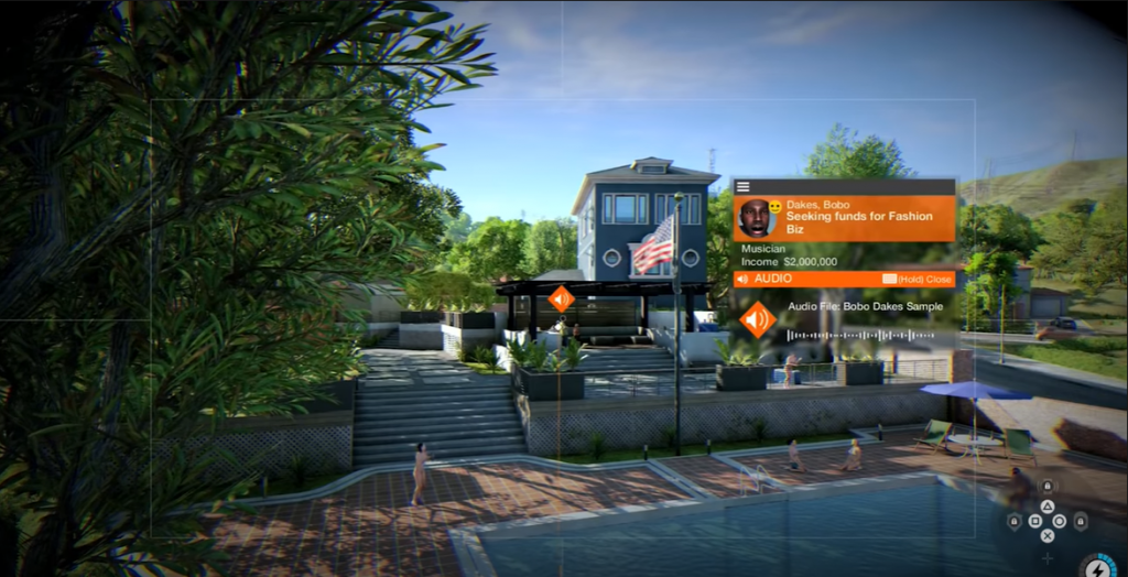 Watch Dogs 2 Bobo Dakes mansion listening to his phone