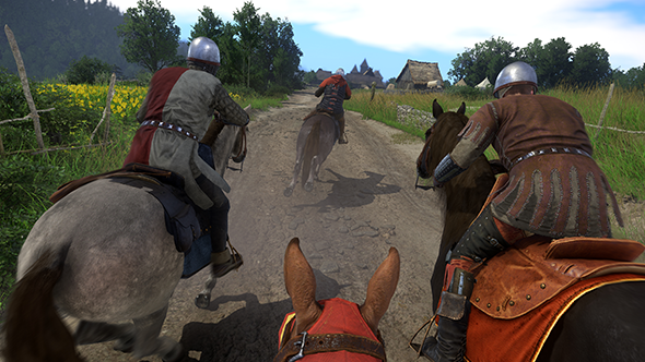 Kingdom Come Deliverance Horseback Riding Kingdom Come: Deliverance riding a horse with an army