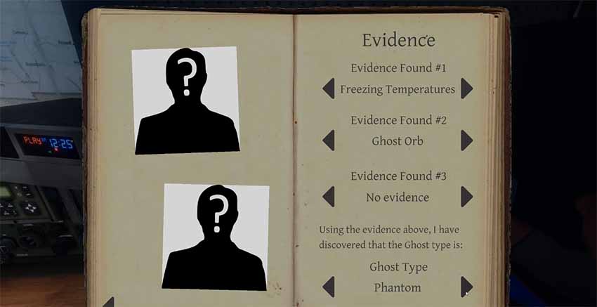 Phasmophobia Journal Evidence Pages Phasmophobia journal photo and equipment evidence pages.