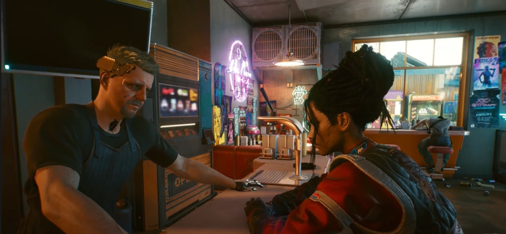Cyberpunk 2077 Drinking with Panam Drinking with Panam Palmer at the Sunset Motel bar