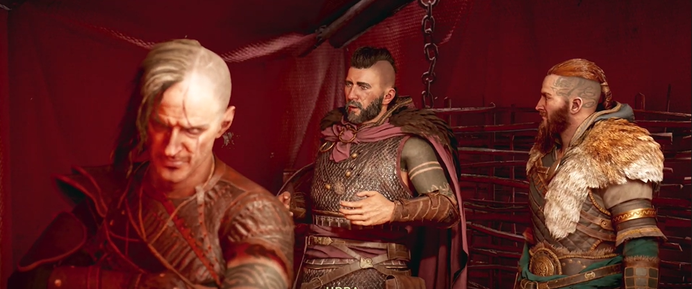 Assassin's Creed Valhalla Sons of Ragnar Ivarr and Ubba with Eivor's friend Sigurd