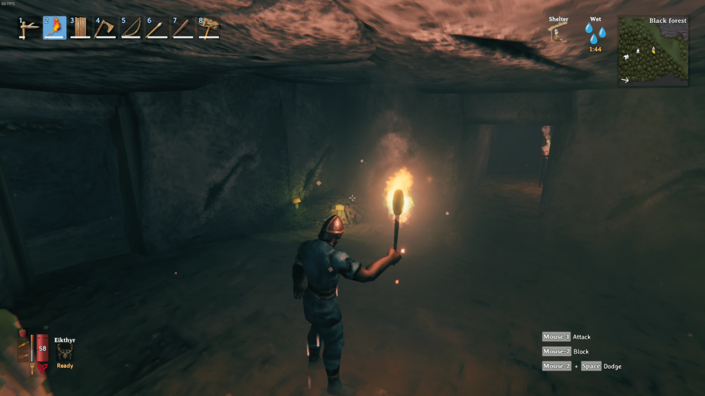 Valheim Exploring Burial Chamber Valheim exploring burial chamber using a torch for llght