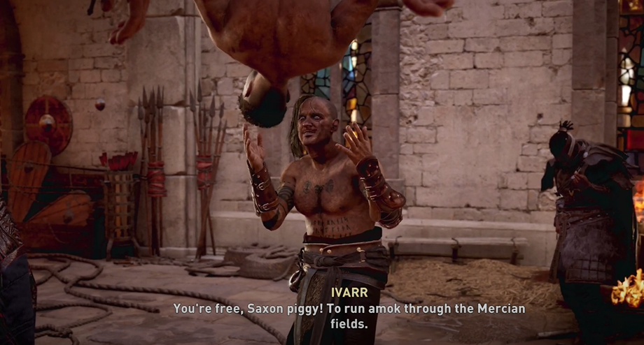 Assassin's Creed Valhalla Ivarr Torturing Assassin's Creed Valhalla Ivarr torturing someone hanging upside down