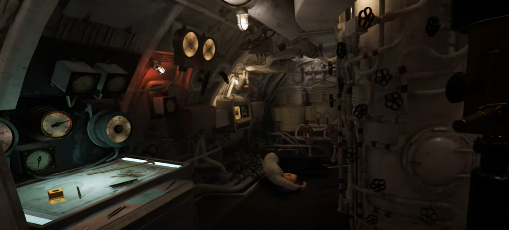 Medal of Honor Above and Beyond inside a Nazi submarine with tons of pipes, gauges and valves.