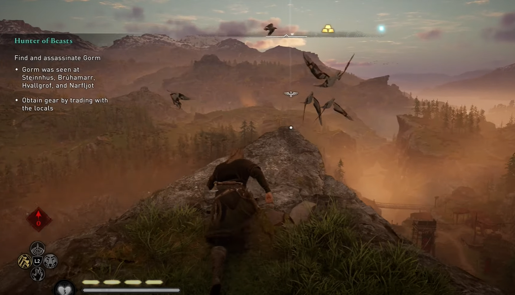 AC Valhalla view from the mountain top in Vinland aka North America