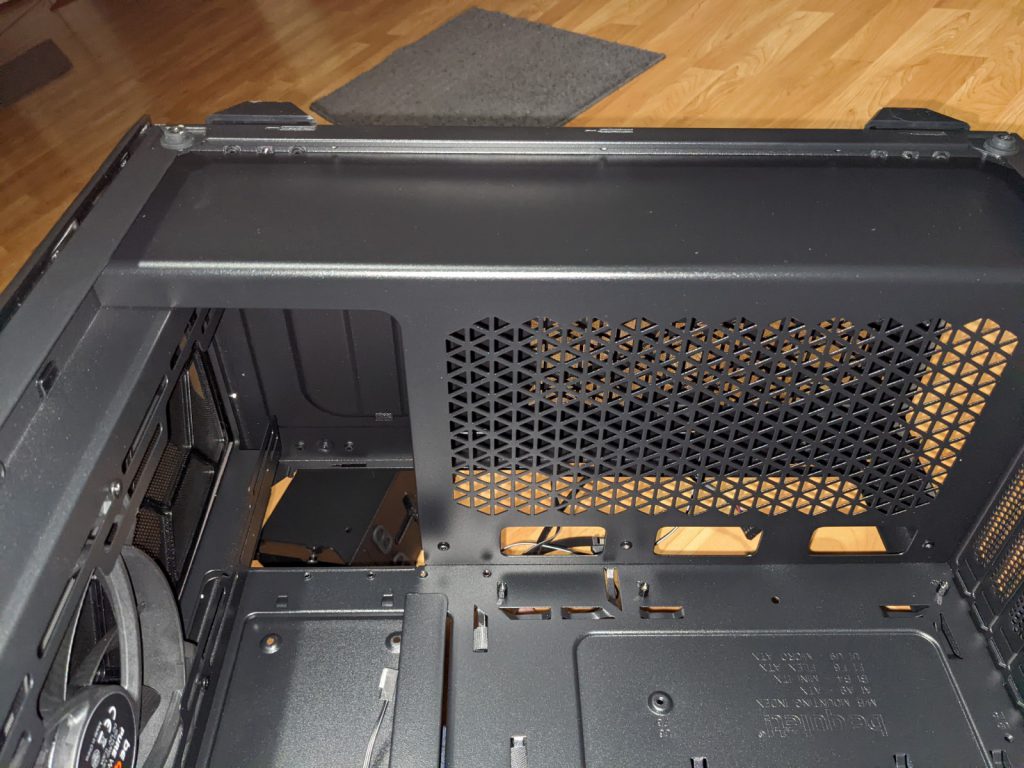 be quiet! Pure Base 500DX bottom ventilation area