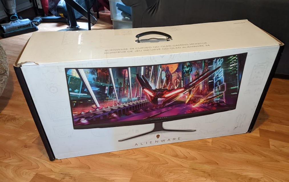 Alienware Monitor Box Alienware 34 curved QD-OLED Gaming Monitor box