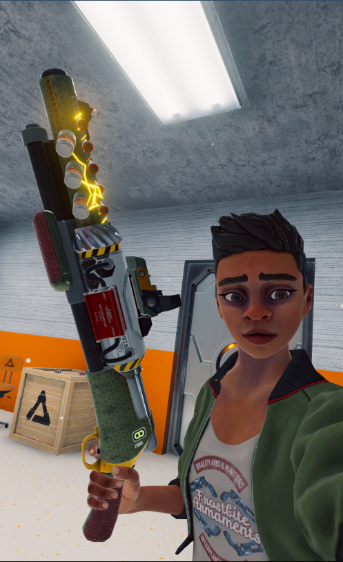 The Energy Shotgun Vertigo 2 energy shotgun with all the upgrades attached