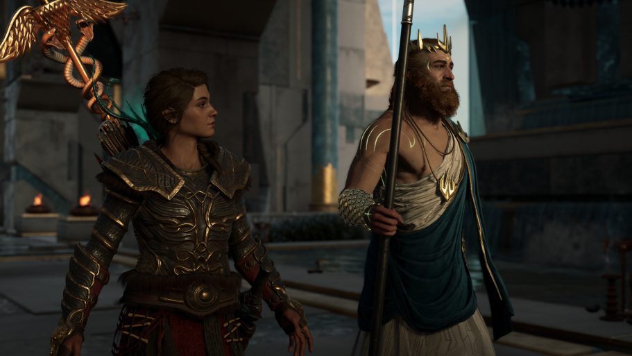 AC Odyssey Fate of Atlantis DLC Kassandra with Poseidon