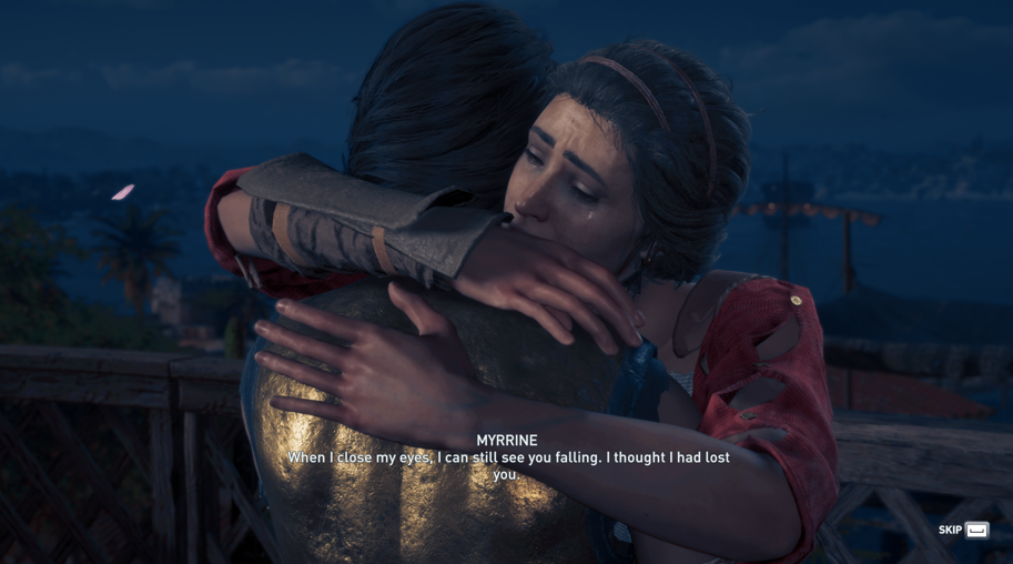 Kassandra Hugging Her Mother Kassandra hugging her mother Myrrine in Assassin's Creed Odyssey
