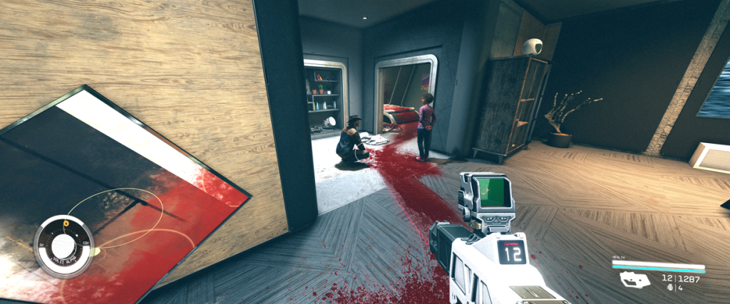 Starfield Neon Volii hotel room blood trail with Sam Coe and Cora Coe