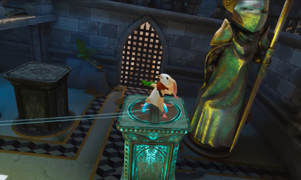 Moss Book 2 mouse riding pedestal