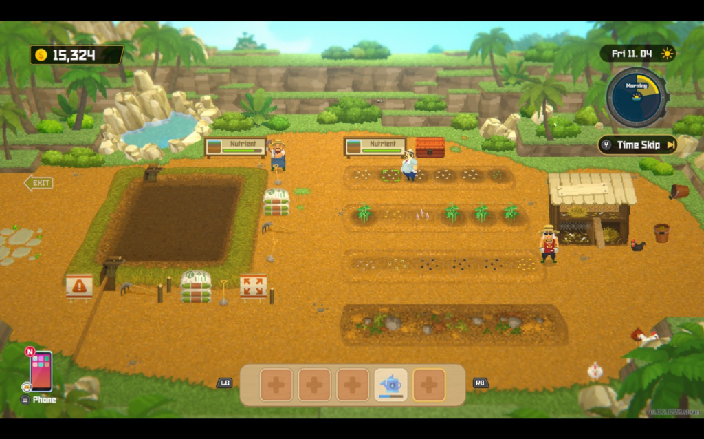 Farm and Chicken Coop Dave the Diver rice and vegetable farm with chicken coop