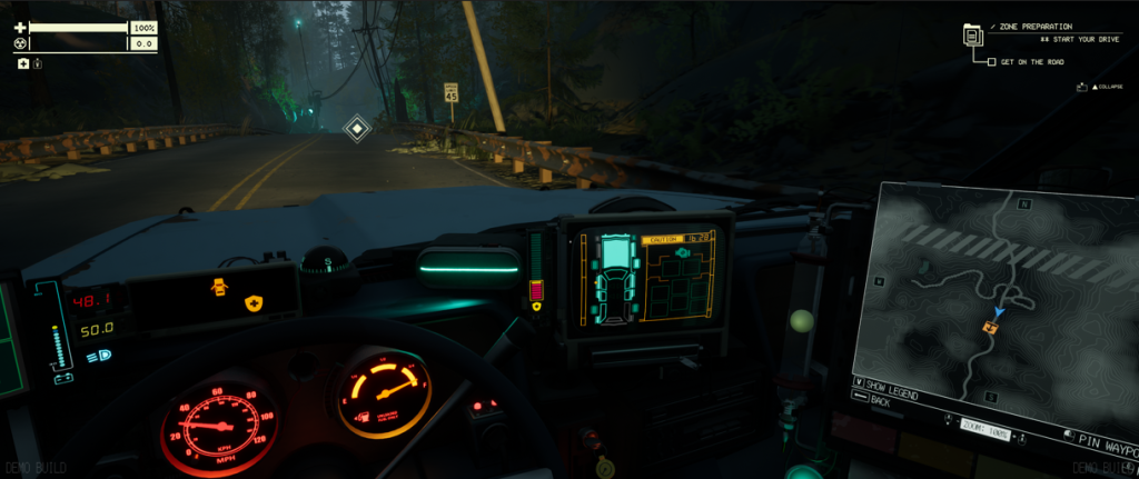 Pacific Drive station wagon car dashboard