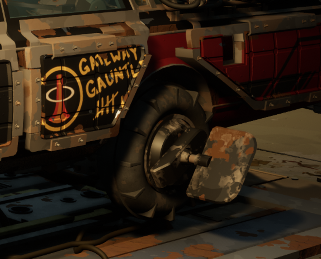 Paddle Tires Pacific Drive Armored Panels and Paddle Tire