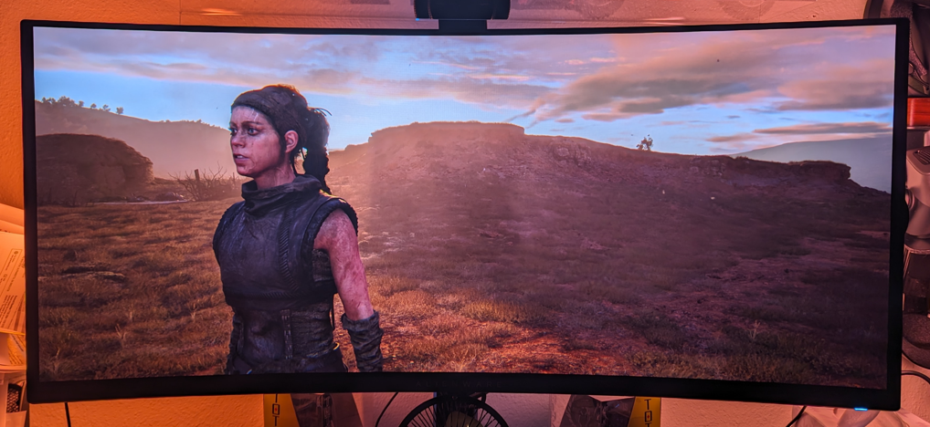 Senua's Saga Hellblade 2 amazing graphics on ultrawide monitor