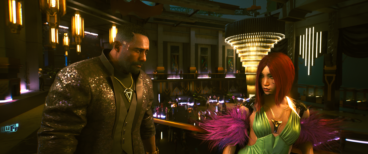 Cyberpunk 2077 Phantom Liberty Soloman Reed and So Mi at Party