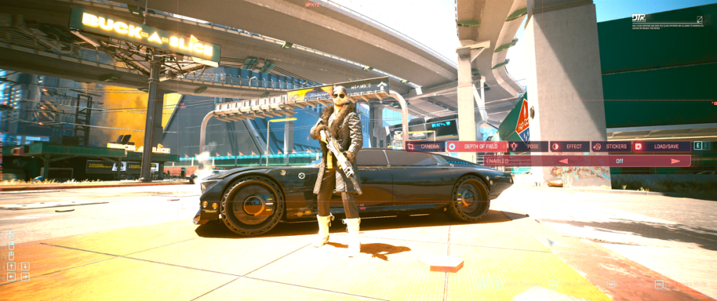 Cyberpunk Gangster Cyberpunk 2077 my V character holding a gun with Russian gangster threads in front of a car