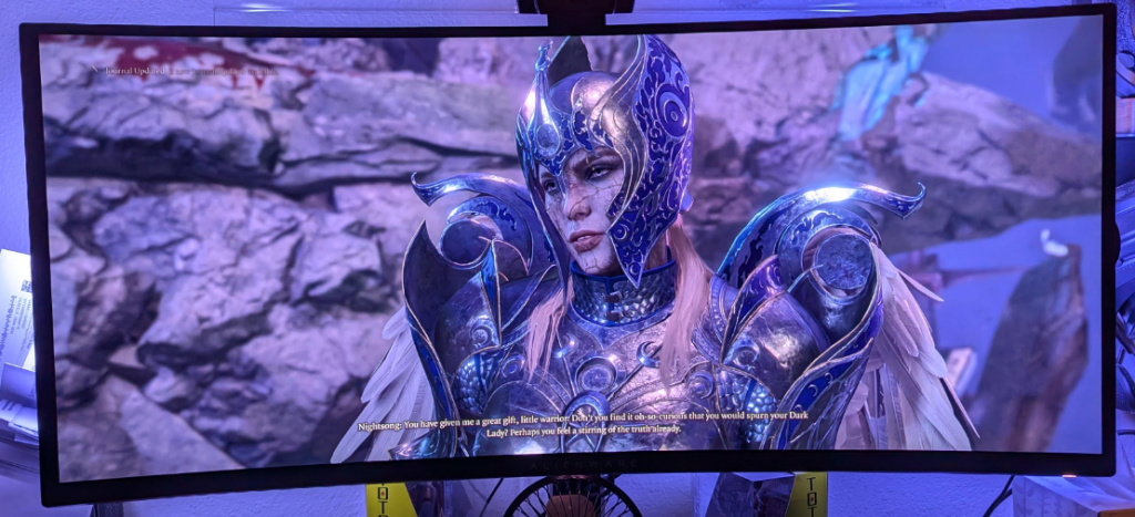 Nightsong The Nightsong in the Shadowfell with her moon maiden armor on
