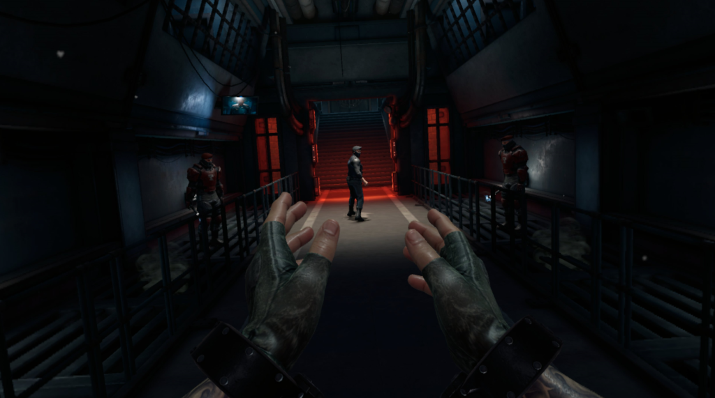 Undercover as Matches Malone in Blackgate prison with handcuffs on