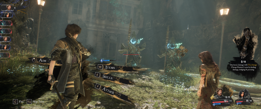 Clair Obscur Expedition 33 combat with Gustave and Lune