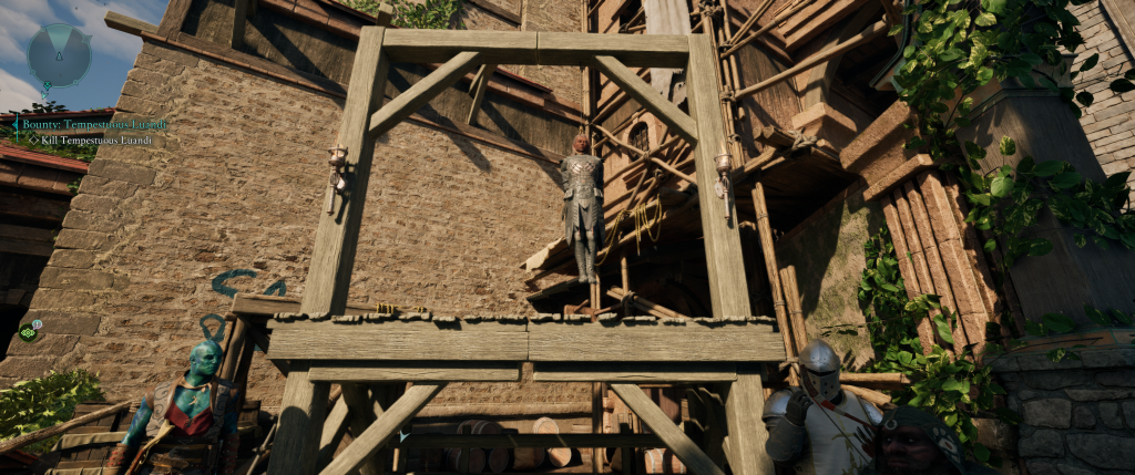 Avowed Ygwulf hanging from the gallows
