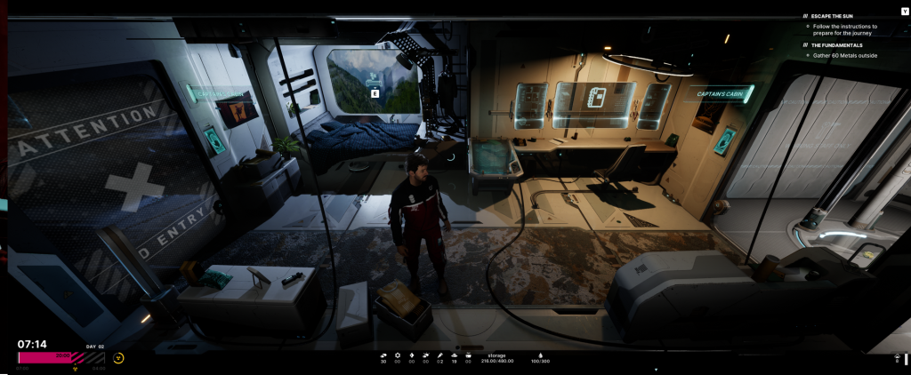 Jan Dolski in the Captain's room of the Alters base