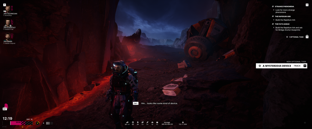 Jan finding a crashed pod in the Alters