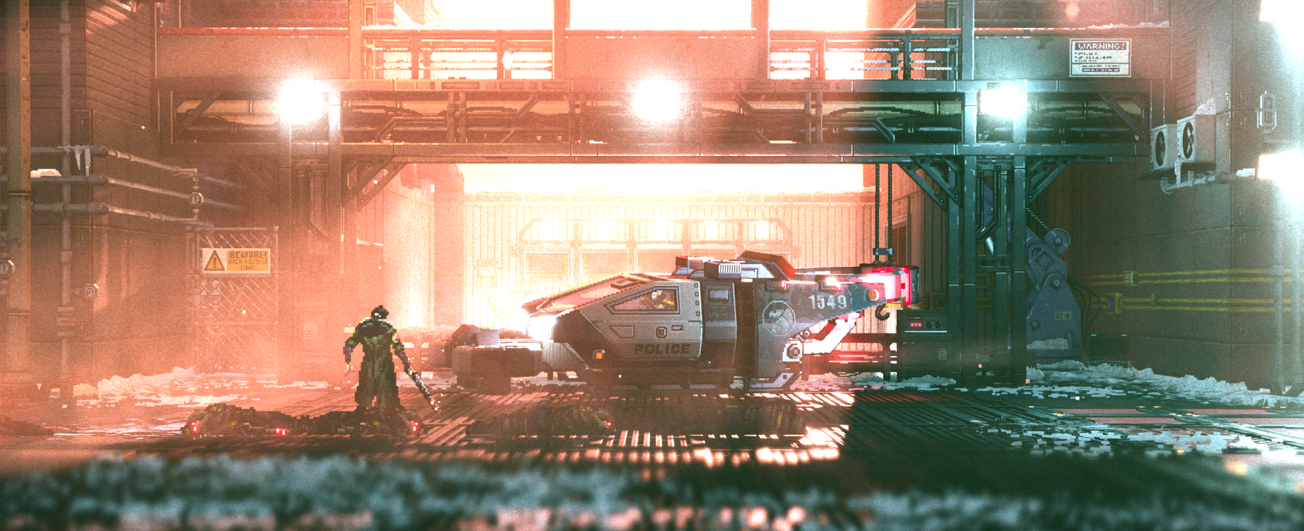 Replaced game reach with cop hover car