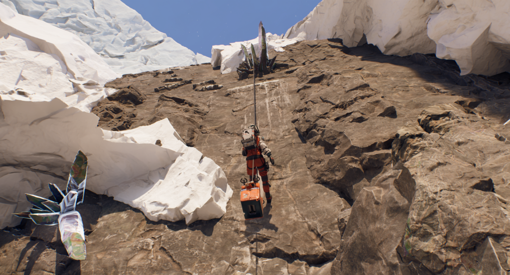 Aphelion climbing the rockface